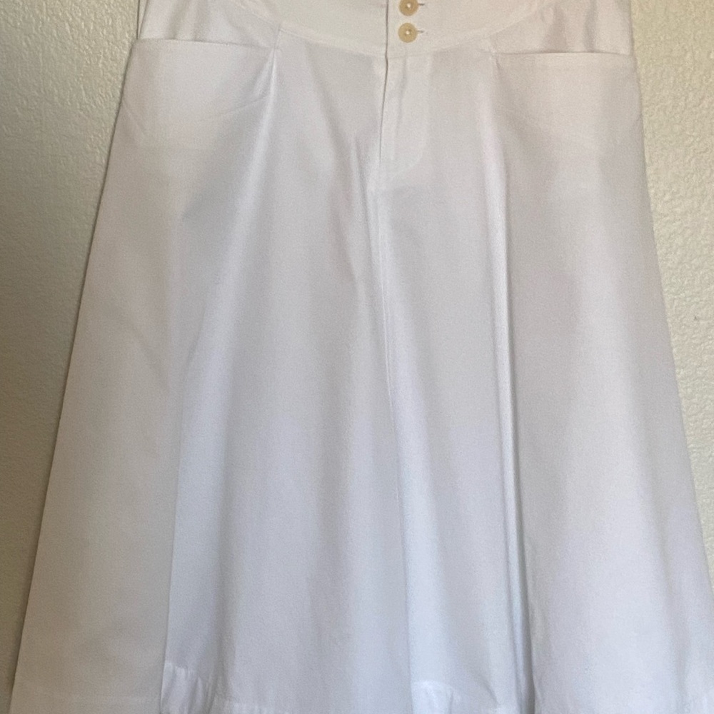 Lauren Ralph Lauren White Button front fit flare skirt Size 2